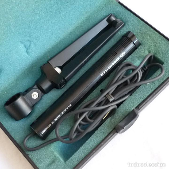 Radios antiguas: Micr&oacute;fono Sennheiser Mod. 402-K, estuche original - Foto 1