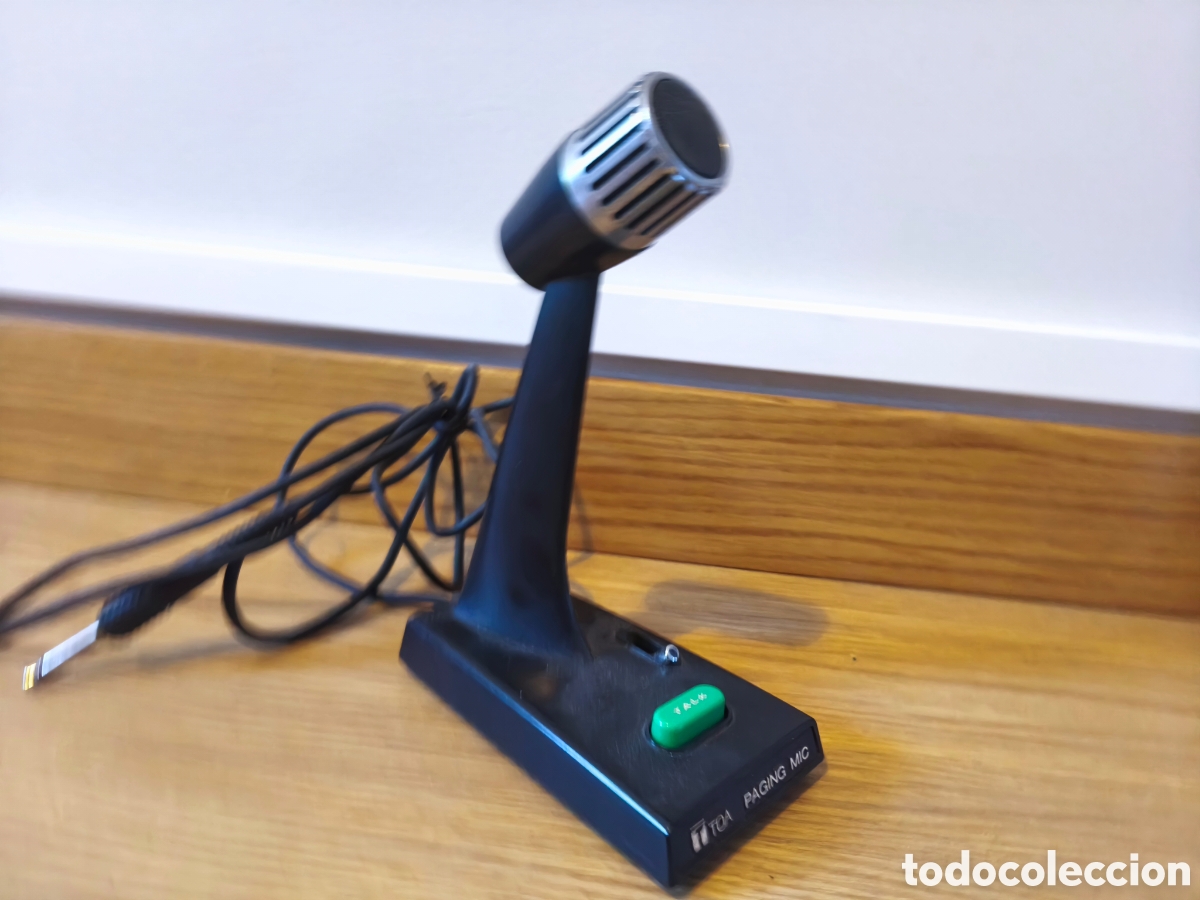 Radios antiguas: Micr&oacute;fono de sobremesa TOA paging mic - Foto 1