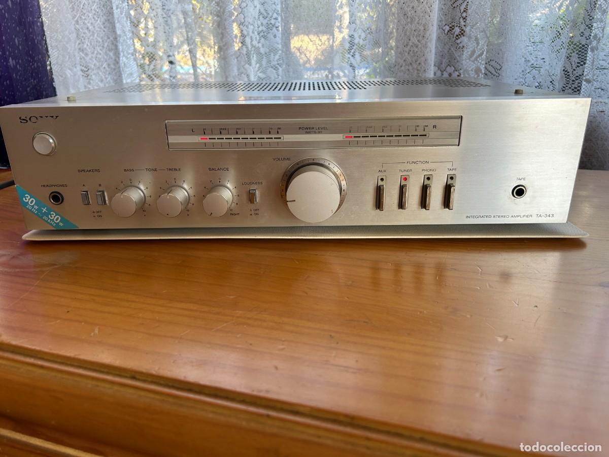 Radios antiguas: SONY AMPLIFICADOR TA 343 / FUNCIONANDO - Foto 1