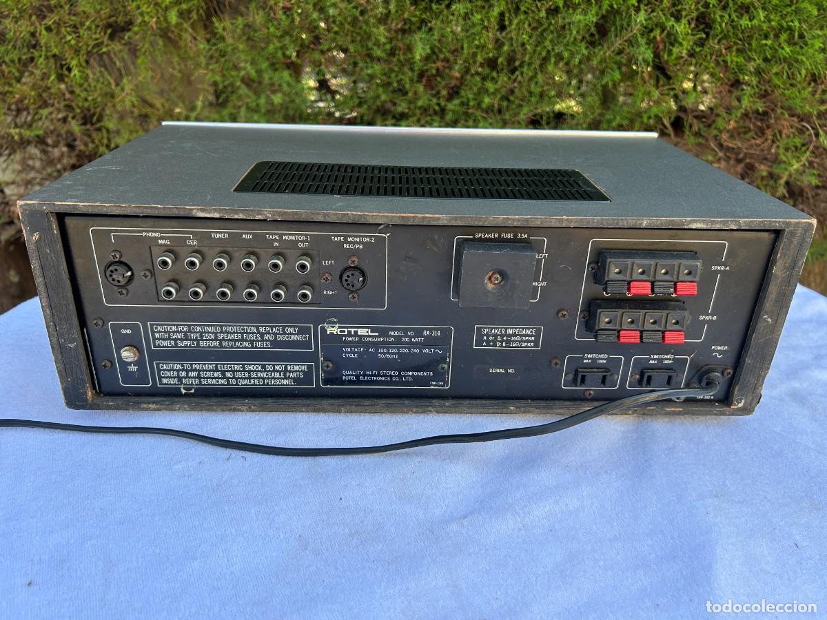 Radios antiguas: ROTEL AMPLIFICADOR RA 314 / FUNCIONANDO - Foto 3
