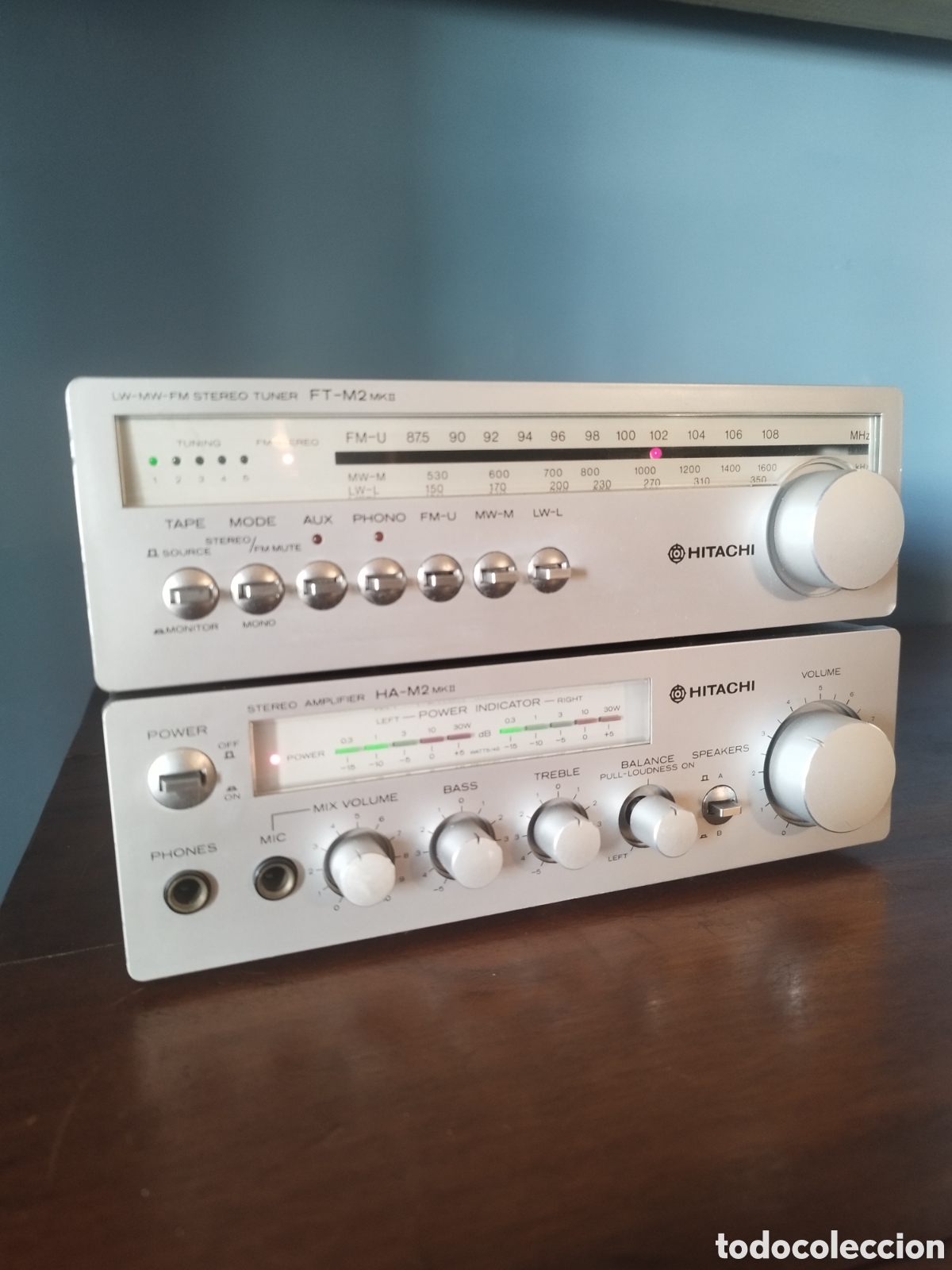 Radios antiguas: Equipo de m&uacute;sica Hitachi - Foto 1