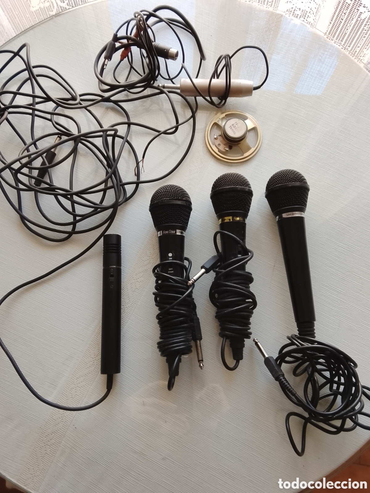 Radios antiguas: 4 Antiguos micr&oacute;fonos unidireccionales. - Foto 2