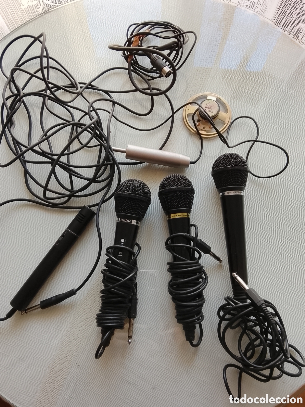 Radios antiguas: 4 Antiguos micr&oacute;fonos unidireccionales. - Foto 3