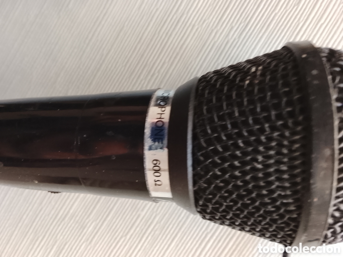 Radios antiguas: 4 Antiguos micr&oacute;fonos unidireccionales. - Foto 6