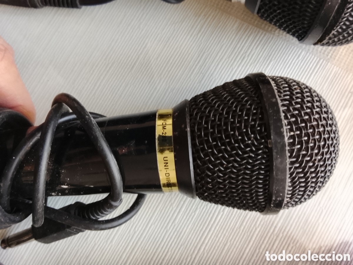 Radios antiguas: 4 Antiguos micr&oacute;fonos unidireccionales. - Foto 8