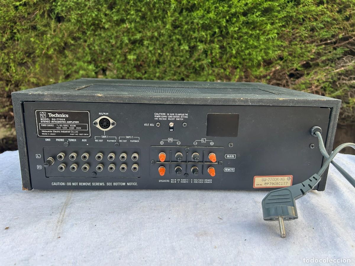 Radios antiguas: TECHNICS AMPLIFICADOR SU 7700K / FUNCIONANDO - Foto 2