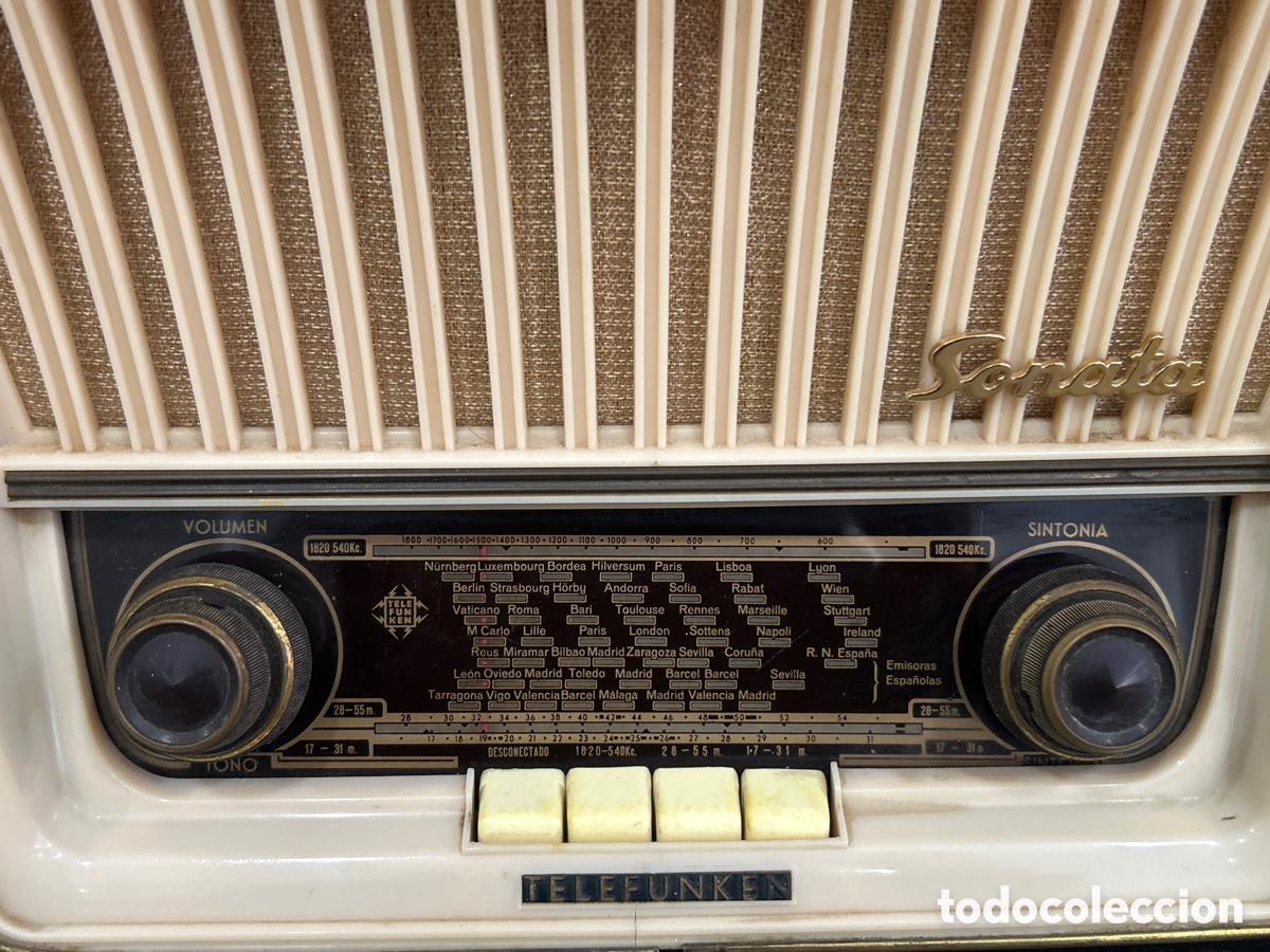 Radios antiguas: RADIO DE V&Aacute;LVULAS TELEFUNKEN SONATA U-1825 - Foto 2