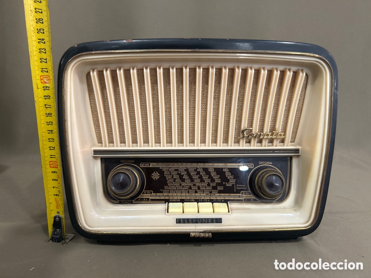 Radios antiguas: RADIO DE V&Aacute;LVULAS TELEFUNKEN SONATA U-1825 - Foto 8