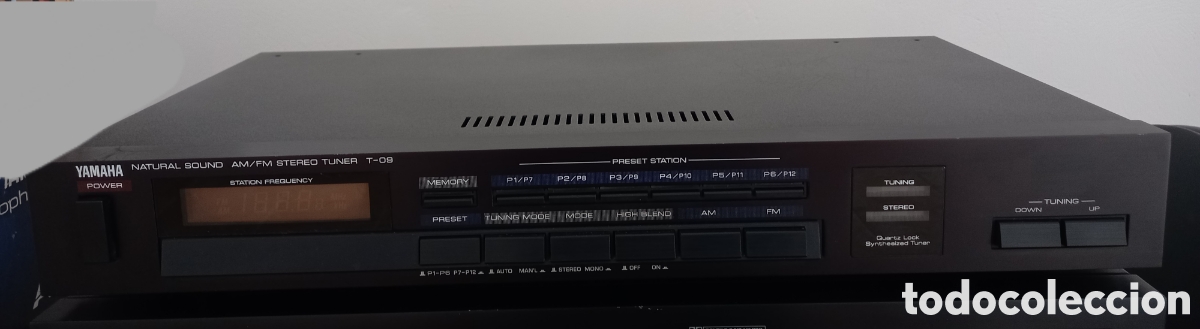 Radios antiguas: Sintonizador est&eacute;reo Yamaha T-09 AM/FM Stereo Tuner original, serie Natural Sound