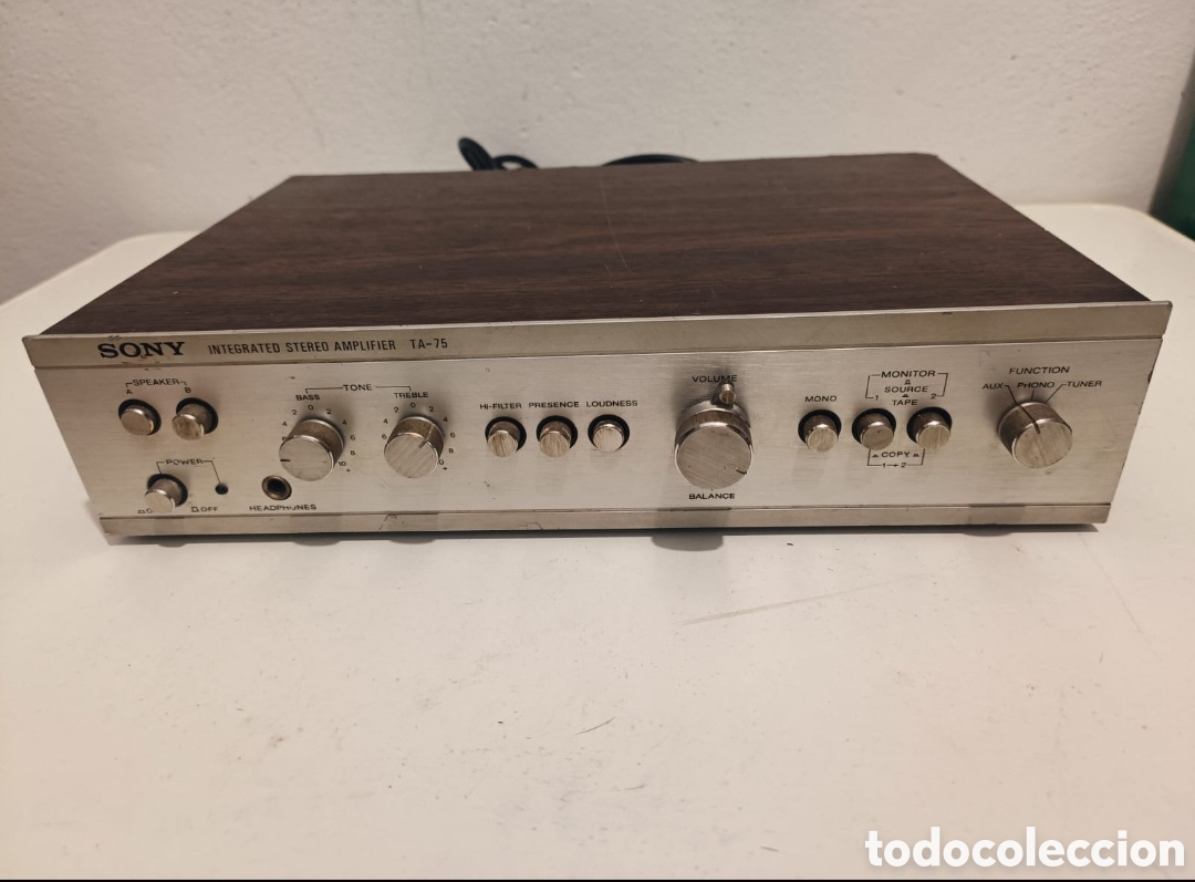 Radios antiguas: AMPLIFICADOR INTEGRADO SONY TA 75