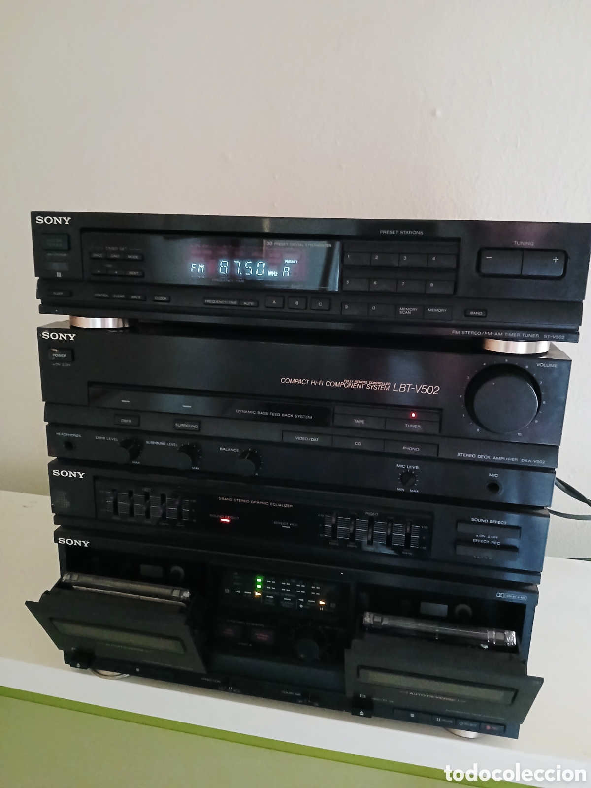 Radios antiguas: Equipo sonido Sony LBT-V502 funcionando