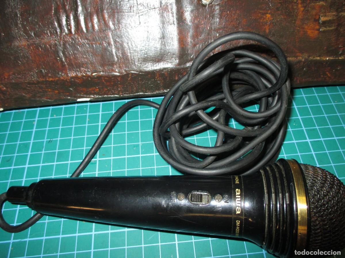 R&aacute;dios antigos: 535- Micr&oacute;fono Aiwa DM-H100 - Excelente estado + Cable Extralargo