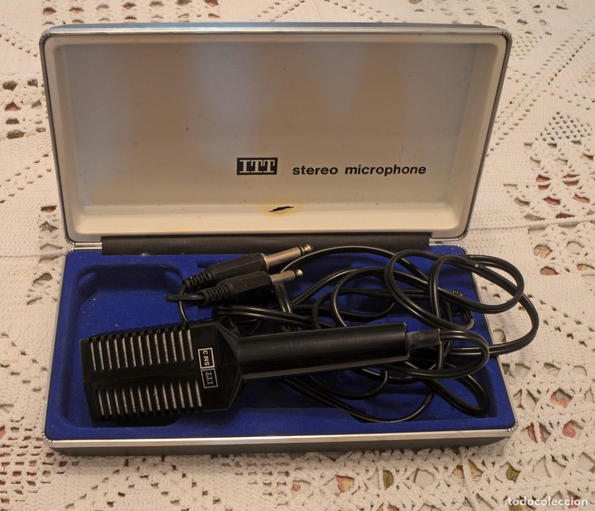 Radios antiguas: Micr&oacute;fono est&eacute;reo din&aacute;mico vintage ITT SM 3