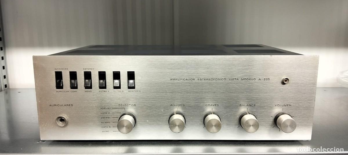 Radios antiguas: Vieta A-225, amplificador a v&aacute;lvulas vintage de 2 x 19W