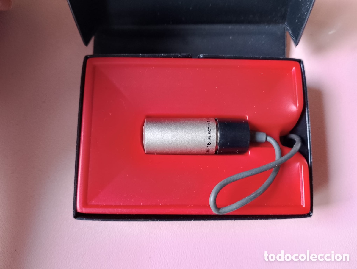 R&aacute;dios antigos: Micr&oacute;fono Sony ECM-16 electret condenser vintage caja