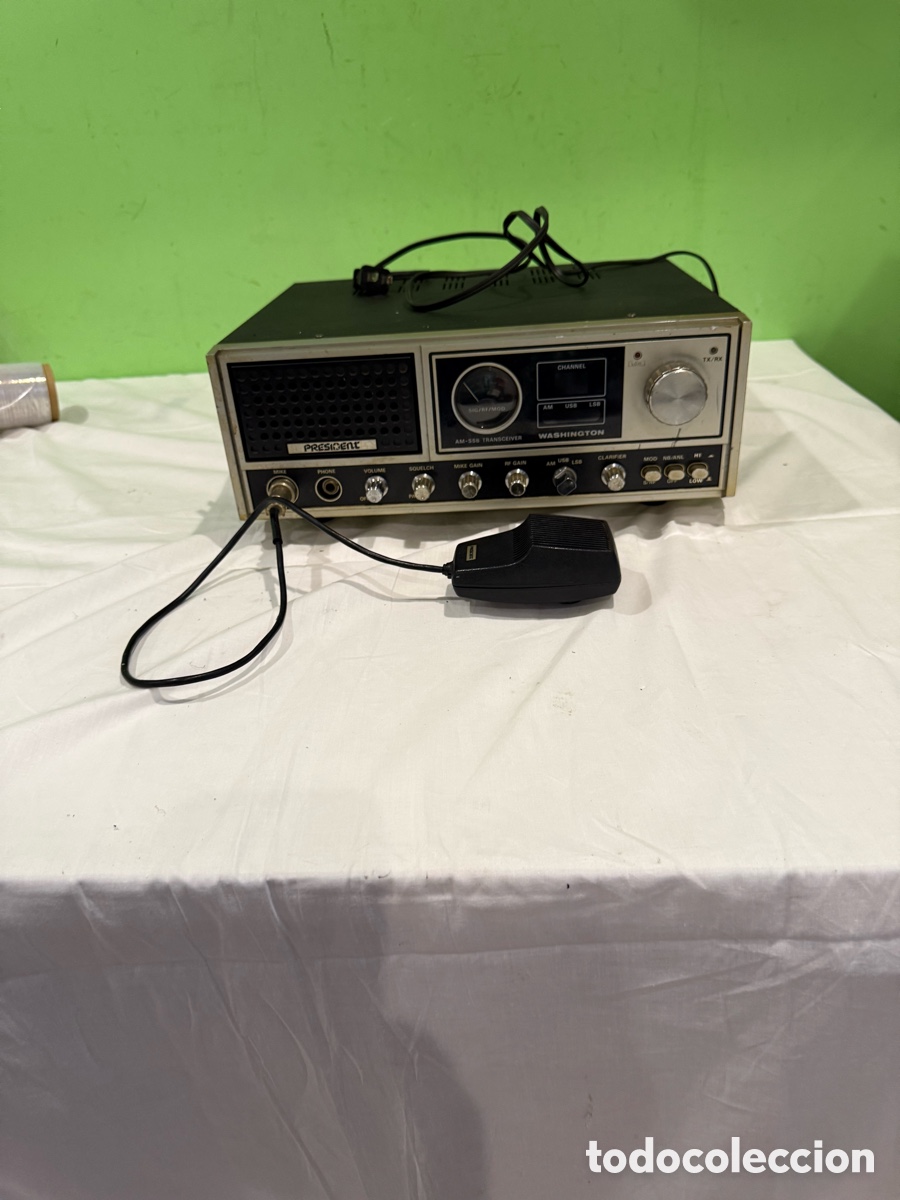 Radios antiguas: President Washington &ndash; Emisora CB AM/SSB Vintage con Micr&oacute;fono