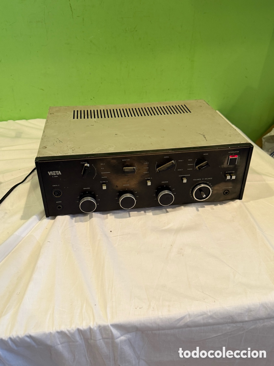 Radios antiguas: Amplificador VIETA A-3035 Est&eacute;reo Vintage &ndash; Funcionando &ndash; Barcelona