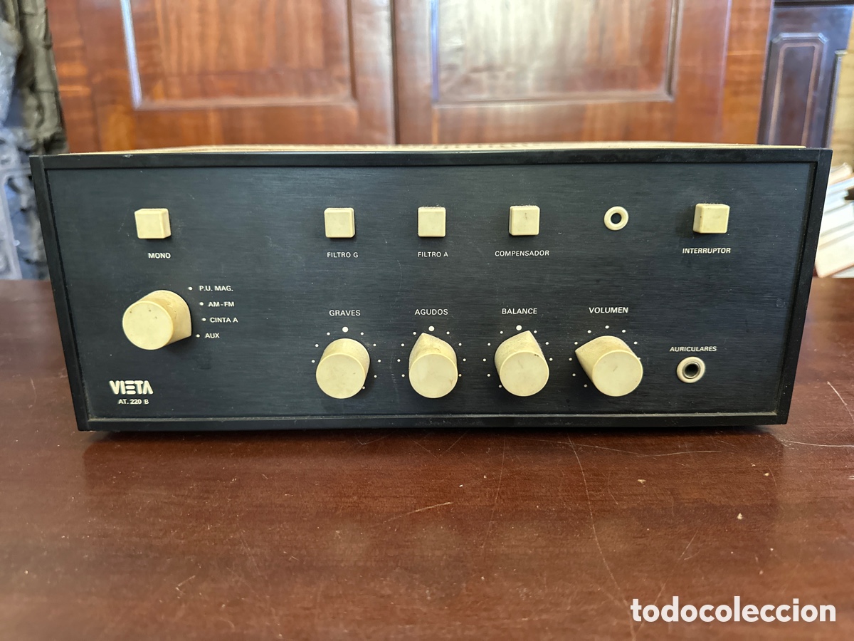 Radios antiguas: Amplificador vintage Vieta AT 220 B FUNCIONANDO