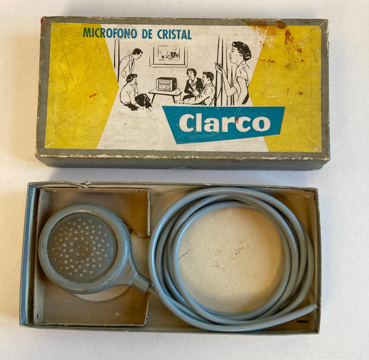 Radios antiguas: MICROFONO DE CRISTAL CLARCO, CAJA ORIGINAL