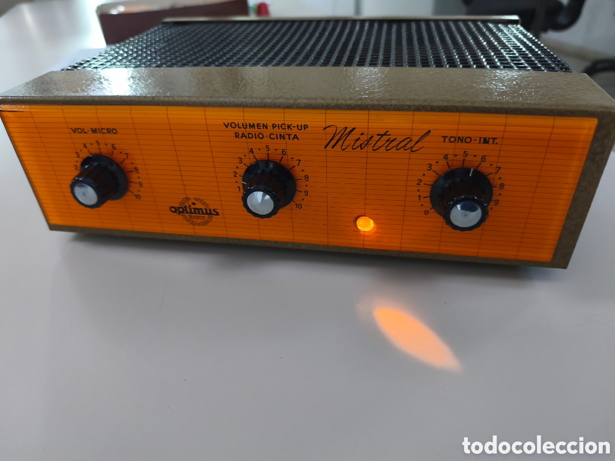 Radios antiguas: Amplificador de v&aacute;lvulas Optimus Mistral - Foto 2