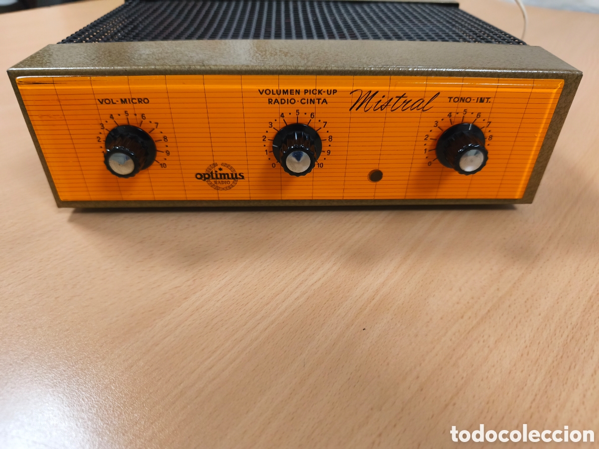 Radios antiguas: Amplificador de v&aacute;lvulas Optimus Mistral - Foto 3