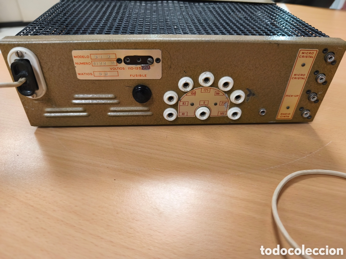 Radios antiguas: Amplificador de v&aacute;lvulas Optimus Mistral - Foto 7