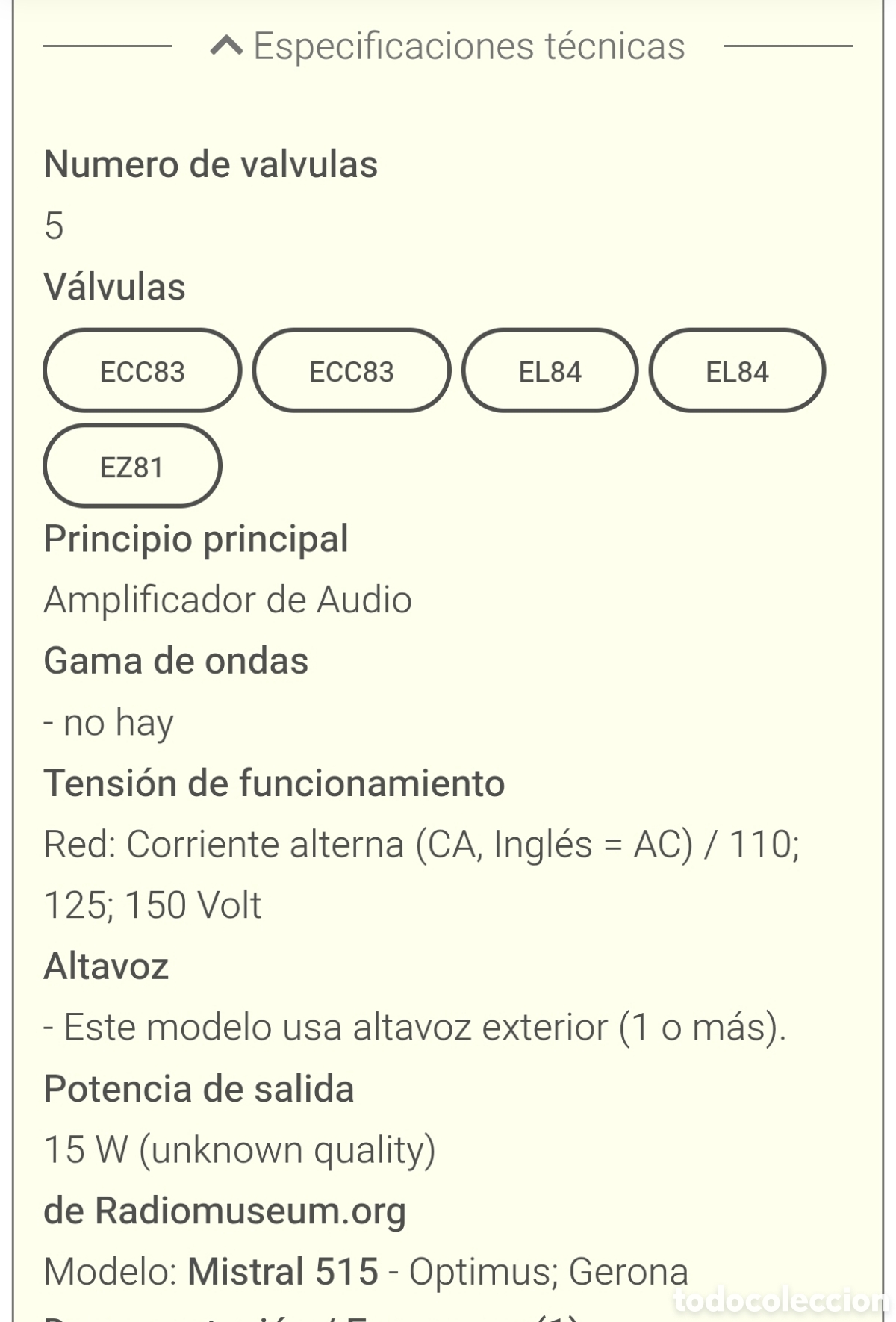 Radios antiguas: Amplificador de v&aacute;lvulas Optimus Mistral - Foto 11