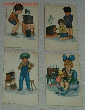 Radios antiguas: 8 POSTALES DE RADIOS - Foto 1