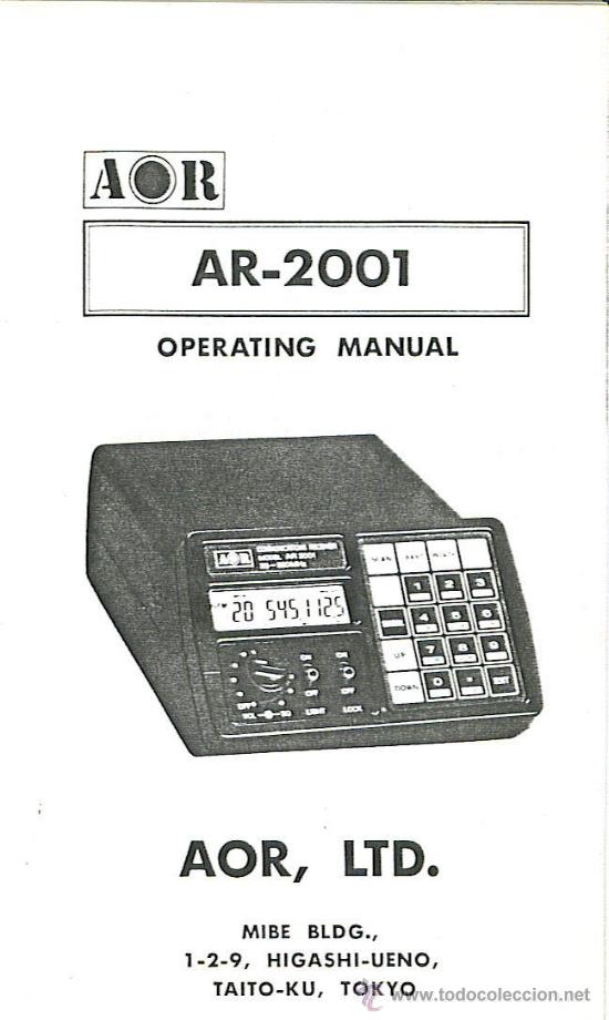 Radios antiguas: AR-2001 AOR operating manual...Sanna - Foto 1