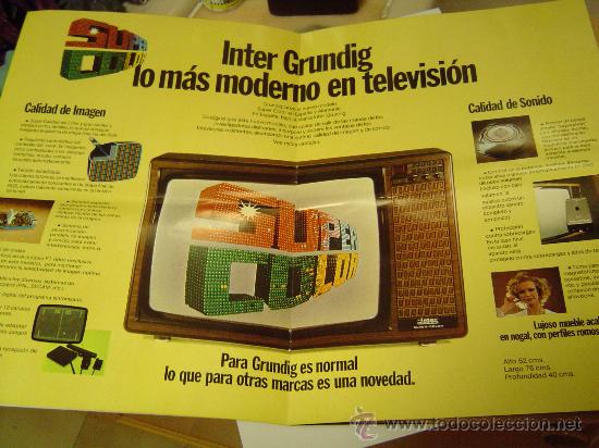 Radios antiguas: Publicidad de Televisor Inter Grundig - Foto 2