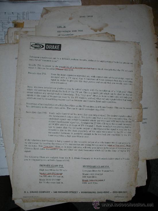 Radios antiguas: DOCUMENTACION VARIADA DRAKE - Foto 1