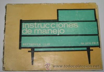 Radios antiguas: INSTRUCCIONES DE MANEJO DE BEETHOVEN DE LUJO - Foto 1