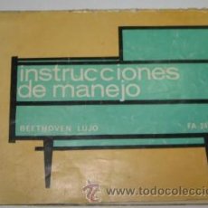 Radios antiguas: INSTRUCCIONES DE MANEJO DE BEETHOVEN DE LUJO