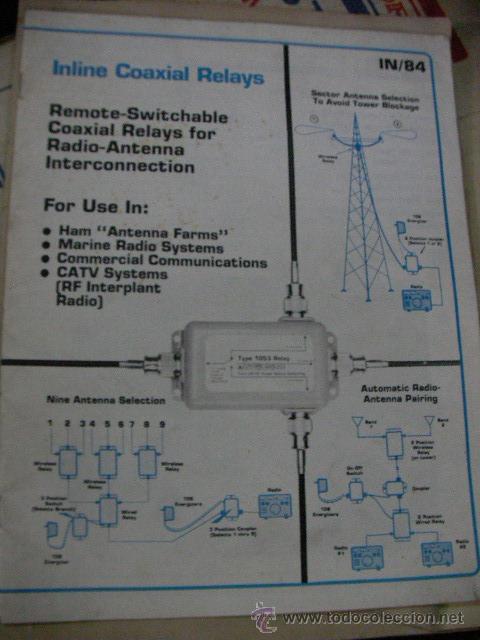 Radios antiguas: DOCUMENTACION INLINE COAXIAL RELAYS - Foto 1