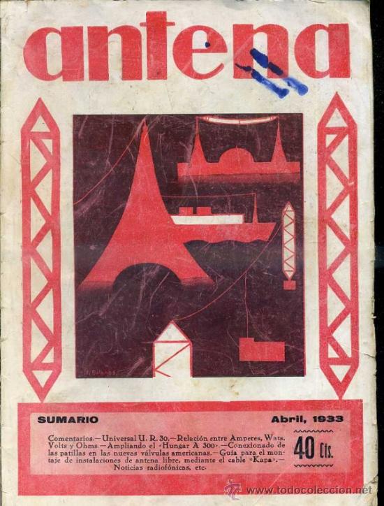 Radios antiguas: ANTENA ABRIL 1933 - Foto 1