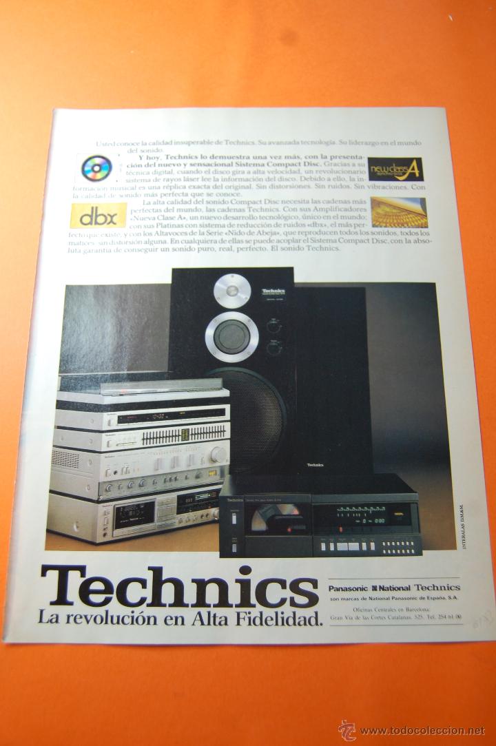 Radios antiguas: PUBLICIDAD 1983 - COLECCION ELECTRONICA - TECHNICS - Foto 1