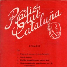 Radios antiguas: RADIO CLUB CATALUÑA REVISTA TÉCNICA MENSUAL SEPTIEMBRE 1954