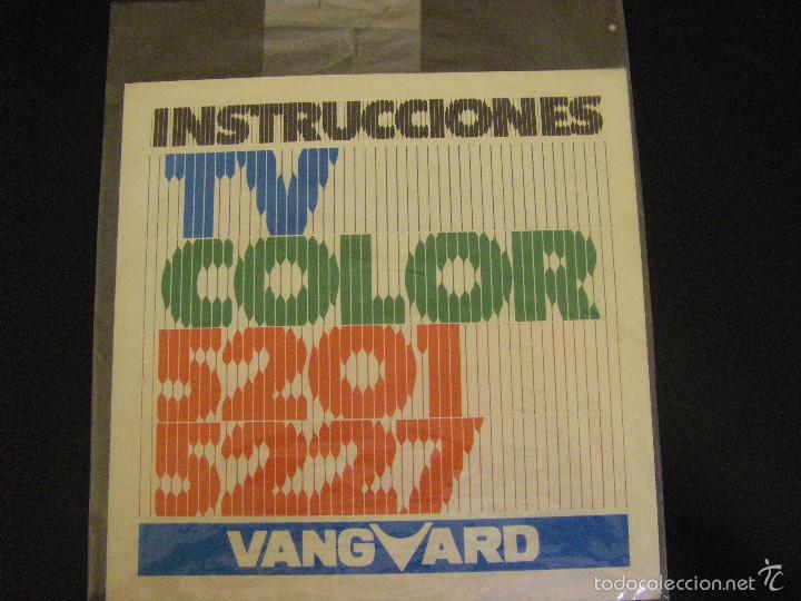 Radios antiguas: Libro de instrucciones televisi&oacute;n Vanguard - Foto 1