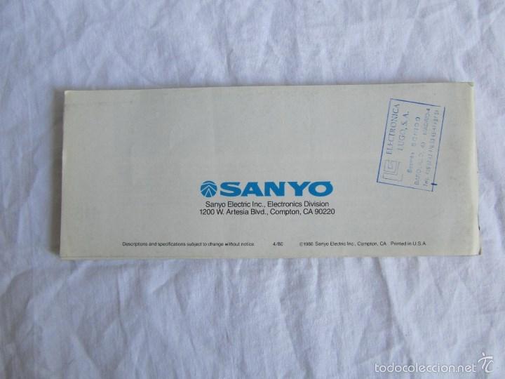 Radios antiguas: Cat&aacute;logo general Sanyo 1980 - Foto 3