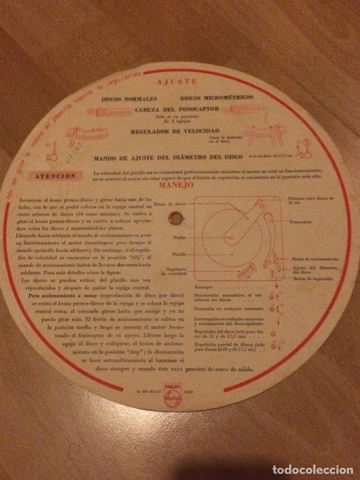 Radios antiguas: Instrucciones cambiadiscos tocadiscos philips 2508 - Foto 1