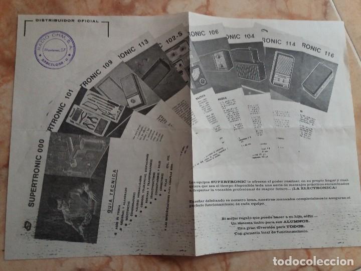 Radios antiguas: Supertronic folleto propaganda - Foto 1