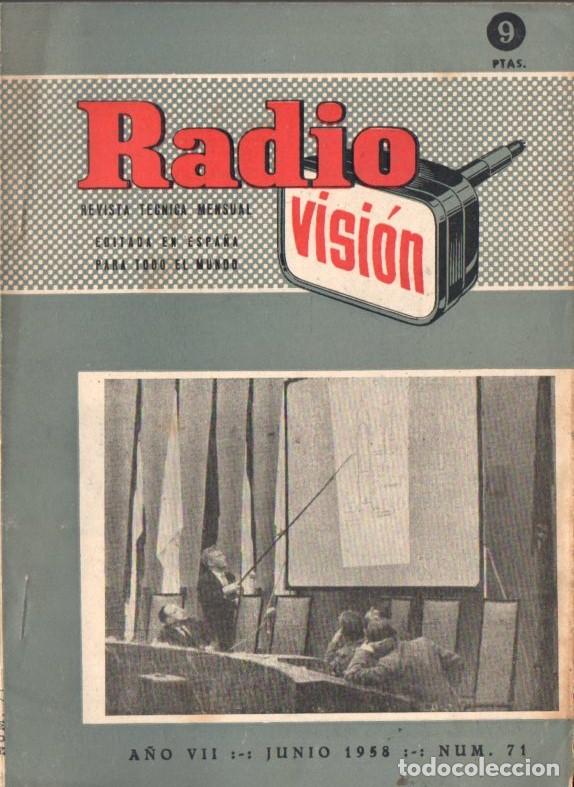 Radios antiguas: RADIOVISI&Oacute;N N&ordm; 71 - JUNIO 1958 - Foto 1