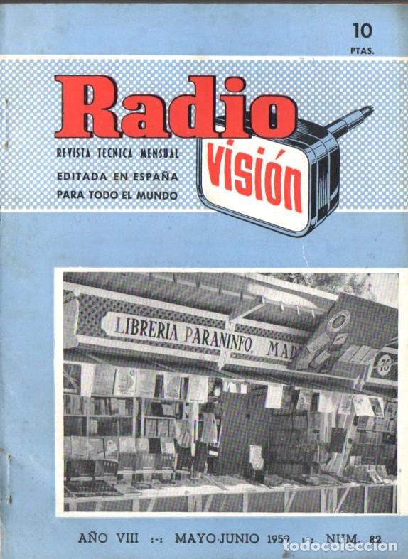 Radios antiguas: RADIOVISI&Oacute;N N&ordm; 82 - MAYO JUNIO 1959 - Foto 1