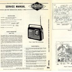 Radios antiguas: PHILCO - T-905 SERVICE MANUAL ORIGINAL BOOK. Lote 90513785