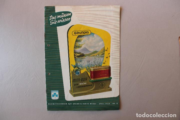 Radios antiguas: GRUNDIG 1954, CAT&Aacute;LOGO - Foto 1