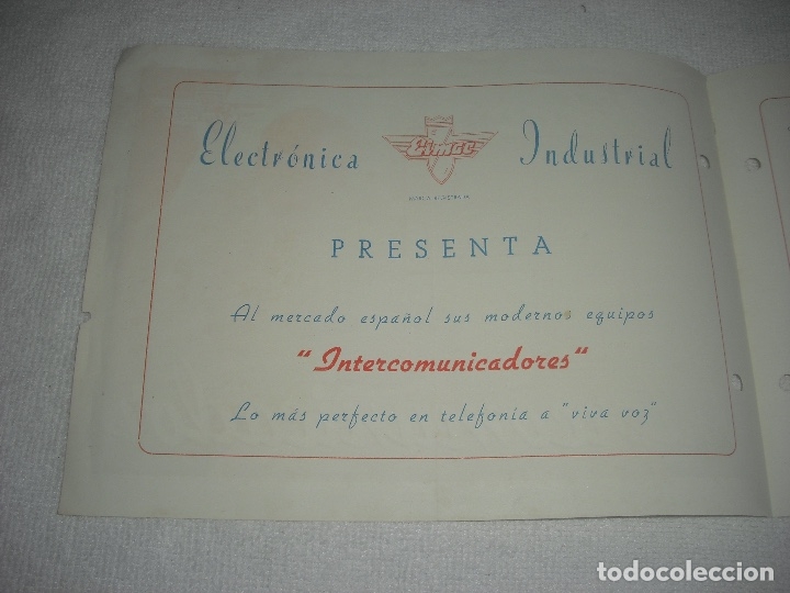 Radios antiguas: EIMAC INTERCOMUNICADOR, ELECTRONICA INDUSTRIAL - Foto 2