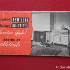 Radios antiguas: MOTOROLA. APARATOS DE RADIO. CATALOGO DESPLEGABLE AMERICANO 1948.. Lote 133651894