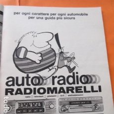 Radios antiguas: PUBLICIDA 1968 - COLECCION RADIO - RADIO MARELLI AUTO RACIO COCHE MAGNETI MARELLI