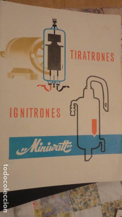 Radios antiguas: MINIWATT.TIRATRONES IGNITRONES. COPRESA S.A 1966 VALVULAS - Foto 1