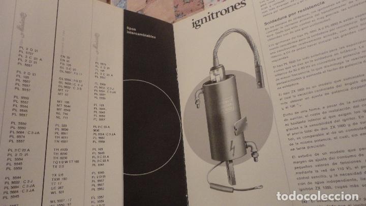 Radios antiguas: MINIWATT.TIRATRONES IGNITRONES. COPRESA S.A 1966 VALVULAS - Foto 4